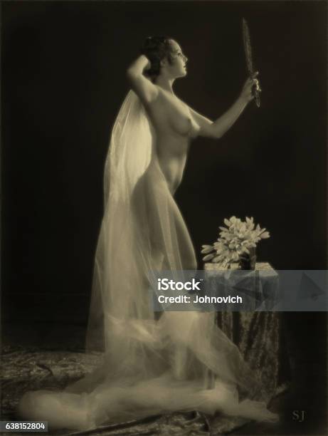 Art Nouveau Portait Of Bride Stock Photo - Download Image Now - Art Nouveau, 1920-1929, Women