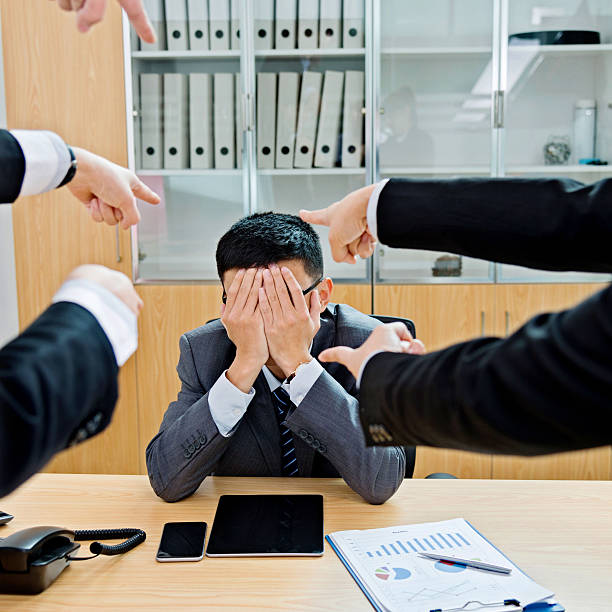 istock Young businessman being accused 638152842
