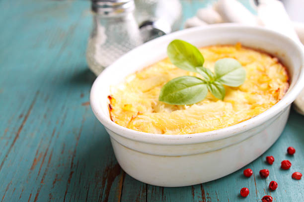 istock Casserole with fish in a white dish 638152870