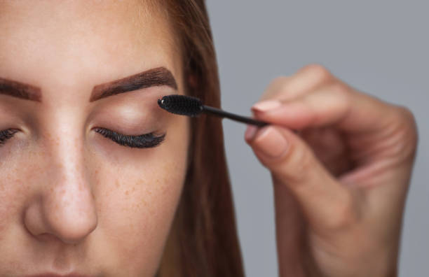 istock makeup artist adjusts brush painted with henna eyebrow 638153862