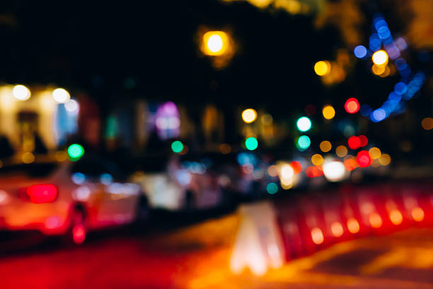 Out of focus traffic and lights