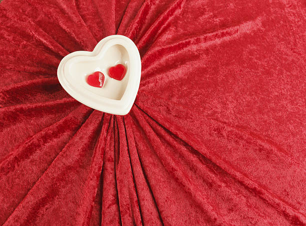 istock Hearts for Valentine's Day on Red Velvet 638157474