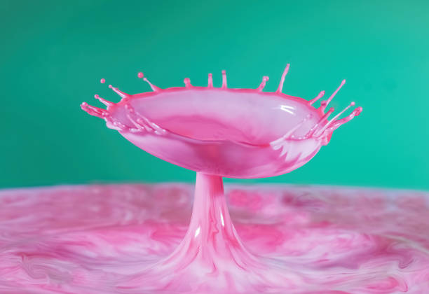 istock Milk droplets colliding together to make droplet art. 638167242