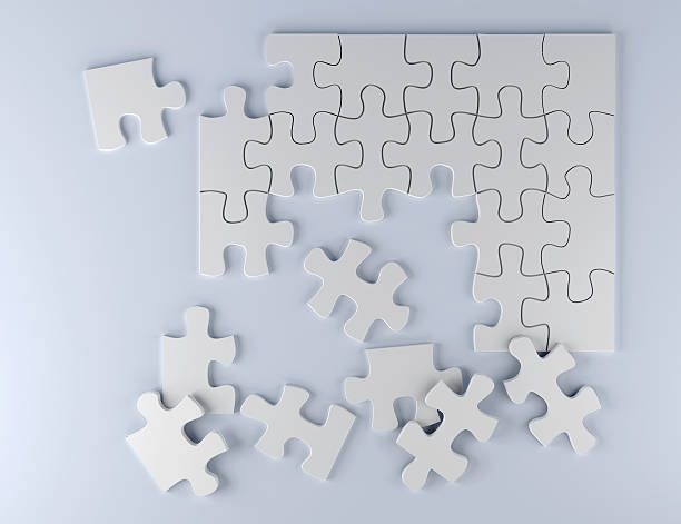 istock puzzle on white background business team 3D illustration 638168034