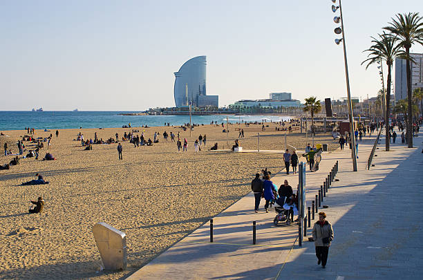 Barceloneta Beach stock photo