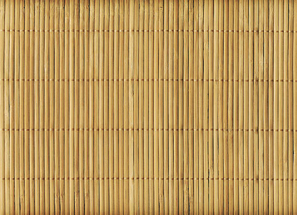 drewniana bambusowa mata tekstura abstrakcyjne tło - wicker mat zdjęcia i obrazy z banku zdjęć