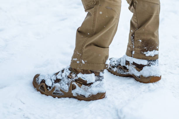 istock officer in tactical leg hiking boot, boots during a specia 638171874