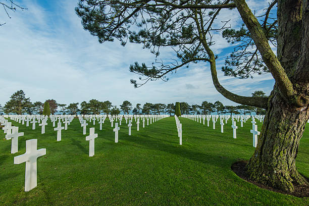 istock White crosses in American Cemetery, Omaha Beach, Normandy, Franc 638173236