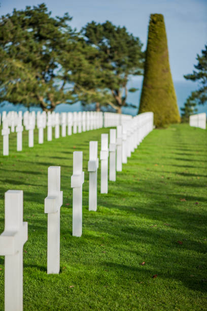 istock White crosses in American Cemetery, Omaha Beach, Normandy, Franc 638174092