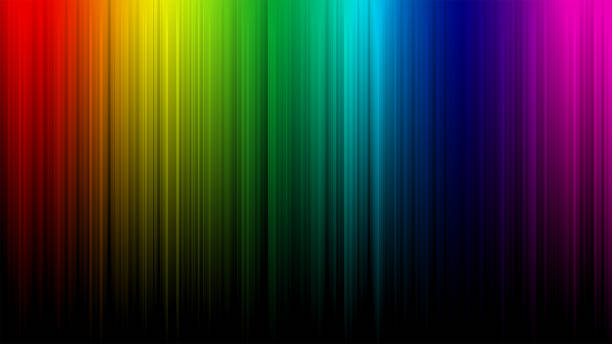 Rainbow Abstract Background Spectrum, Rainbow, Light - Natural Phenomenon, Pattern, Sine Wave electromagnetic photos stock pictures, royalty-free photos & images