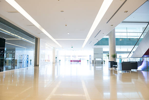 istock Empty shopping center in sunset, Dubai 638184962