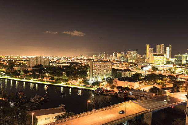 istock Miami downtown aerial view in the night 638187064