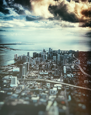Miami downtown aerial view
