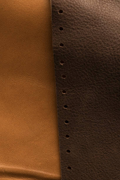 istock Natural vintage old brown and yellow leather texture and material. 638187962