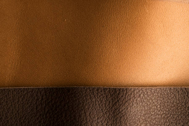 istock Natural vintage old brown and yellow leather texture and material. 638187994