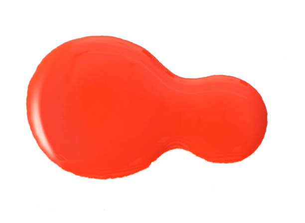 istock Red colour nail polish on background 638192578