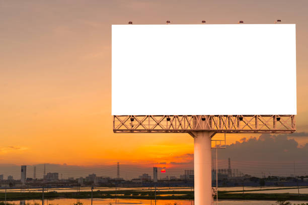 istock Blank billboard at twilight time ready for new advertisement 638194832