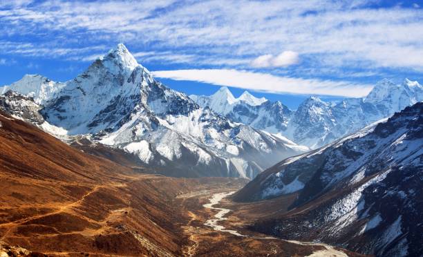 istock Panoramic beautiful view of mount Ama Dablam 638196478