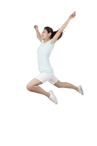 istock Young woman jumping 638199382
