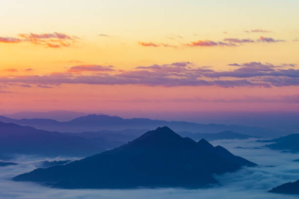 istock Sunrise at Phu chee dao peak of mountain in Chiang 638201688