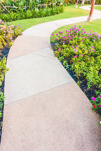 istock Wooden footpath to the garden 638201938