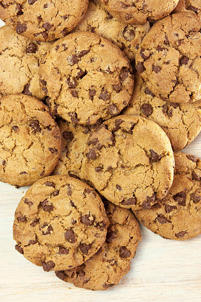 istock Pile of chocolate chips cookies, shot from above 638207222