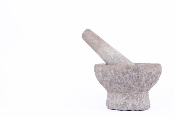 istock granite stone mortar and pestle are Thai cooking tool 638207448