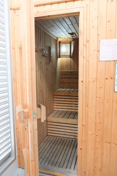 istock wooden private sauna at home 638209082