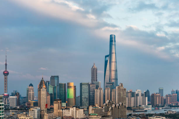 istock Shanghai skyline with residential district 638211274