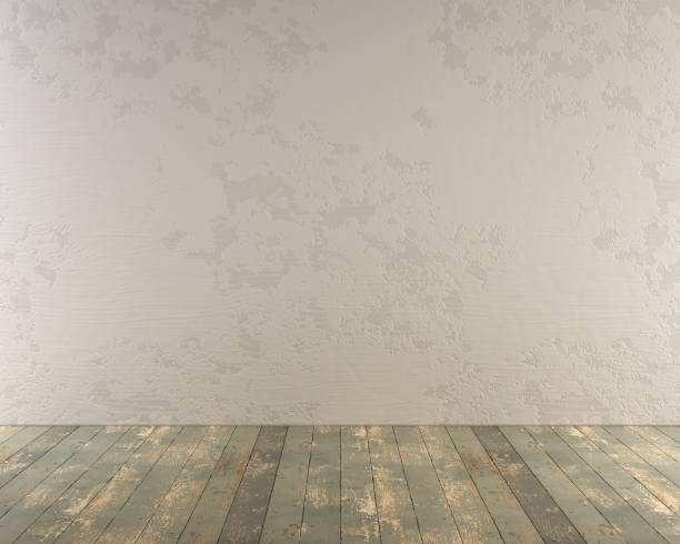 istock Modern loft blank wall room with wood floor 638211726