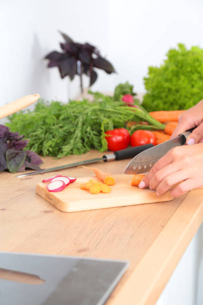 istock Fresh vegetables on the cutting board are falling in the 638211978
