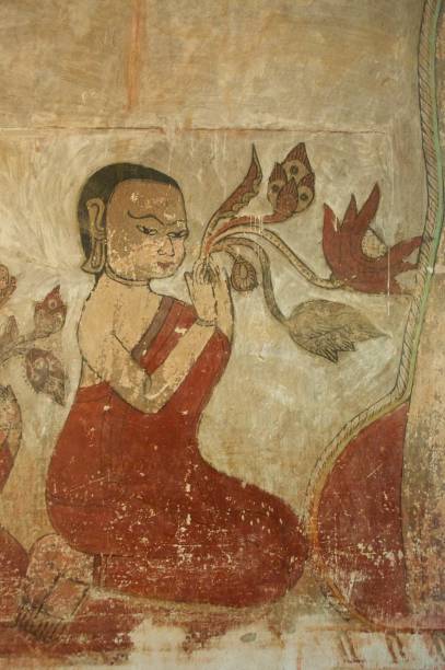 istock Mural at Dhammayangyi Pagoda, Bagan, Myanmar. 638213088