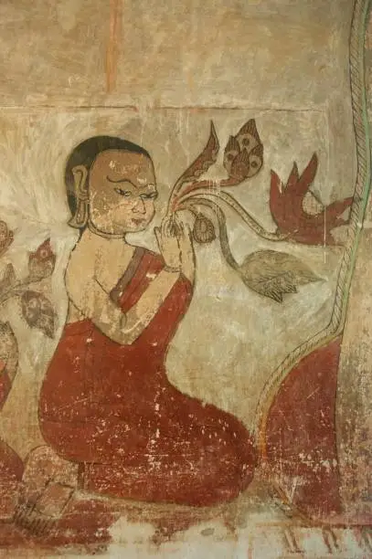 Photo of Mural at Dhammayangyi Pagoda, Bagan, Myanmar.