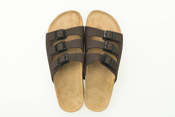 istock Men leather sandal and flip flop shoes 638213192