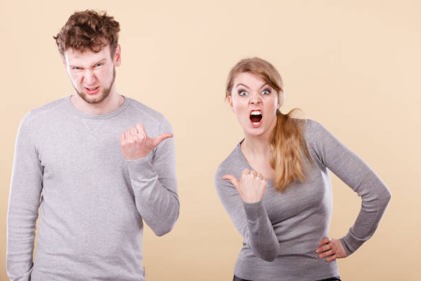 istock Young emotional couple arguing. 638214556