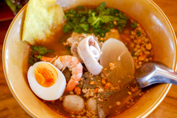 istock Tomyum noodle with shrimp and egg 638216328