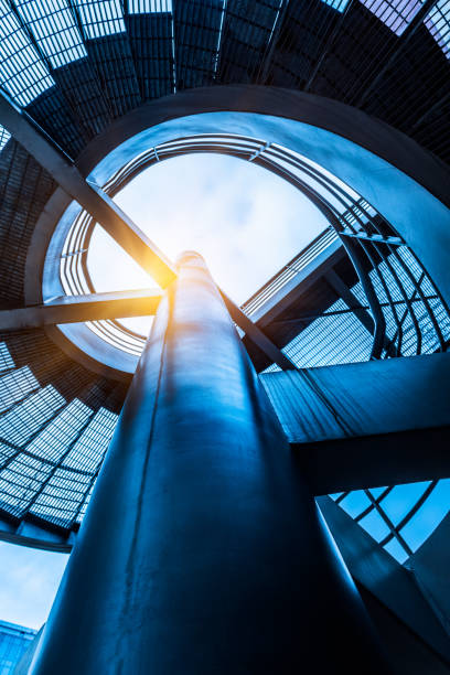 istock low angle view of Spiral Staircase 638218002