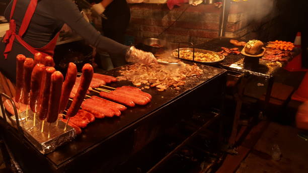 istock Grill, Barbecue, Sausage, Kebab, Hamburger, BBQ at Picnic 638218582