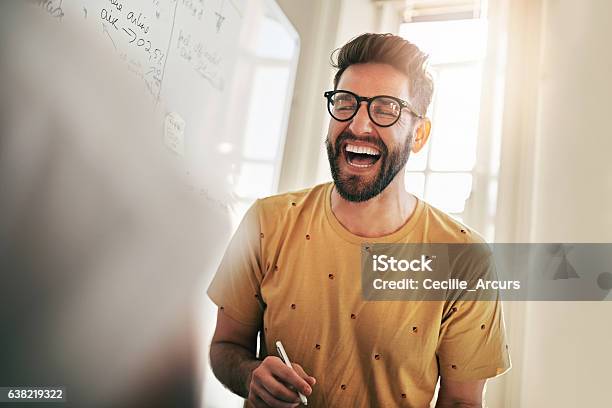 Hes The One That Brings Humour To The Team Stock Photo - Download Image Now - Laughing, Happiness, Men