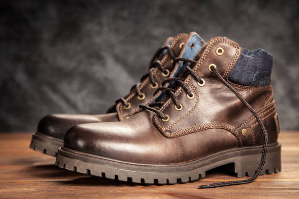 istock Pair of new boots 638224080