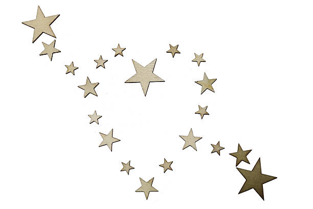 istock Heart drawing with wooden star type 638229874