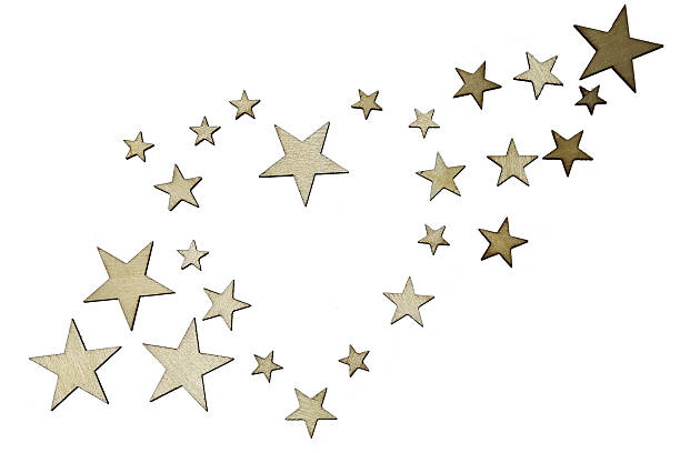 istock Heart drawing with wooden star type 638229930
