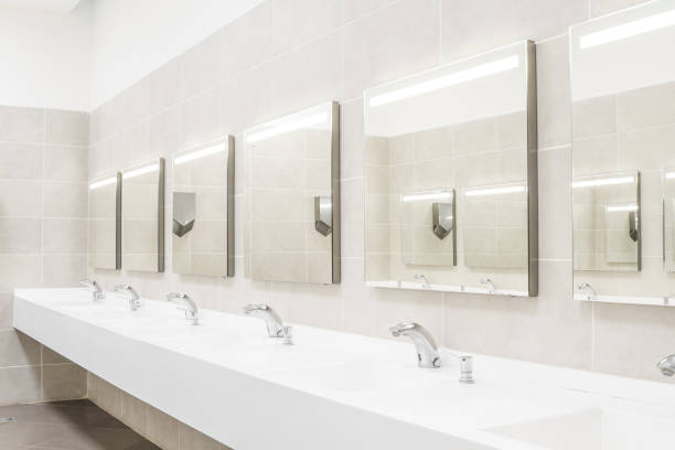 istock Commercial bathroom for washing hands 638231274