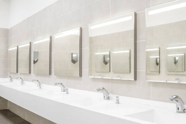 istock Commercial bathroom for washing hands 638231688