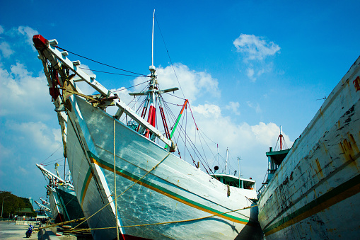 Sailing ship was about to leave the Port of Sunda Kelapa Jakarta