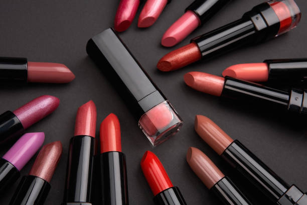 istock Set of color lipsticks, studio shot 638233906