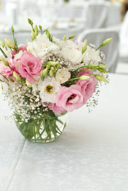 istock Beautiful flowers on table in wedding day 638237492