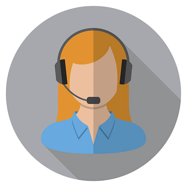 Call Center Icon Eps10 vector illustration with layers (removeable). Pdf, Png and high resolution jpeg file included (300dpi). hands free device illustrations stock illustrations