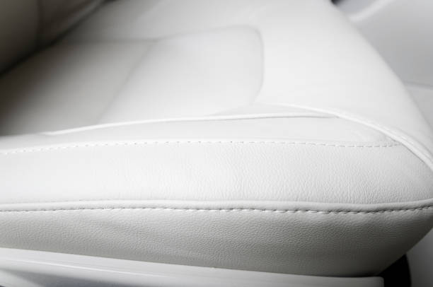 istock Leather car seats  detail with focus on stitch 638238718