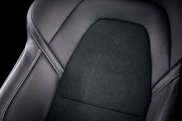 istock Leather car seats  detail with focus on stitch 638238770